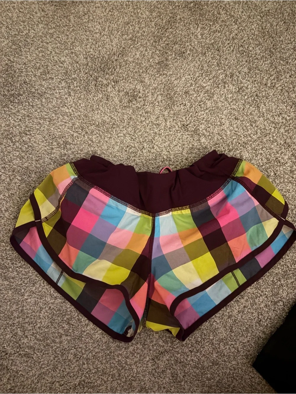 lululemon athletica Multicolor Plaid Athletic Shorts - Pink/Blue/Green/Yellow
